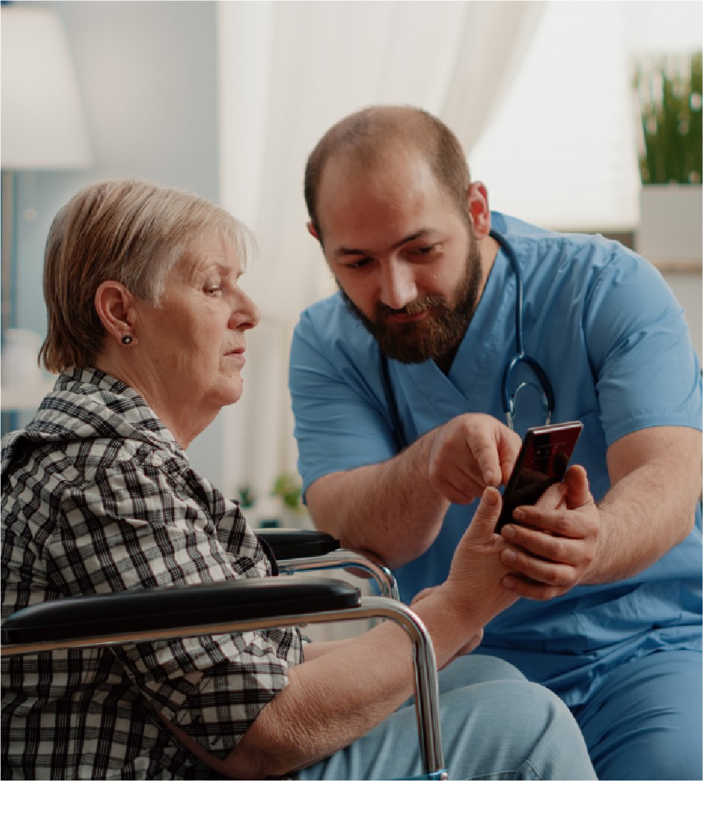Support worker on shift with a participant